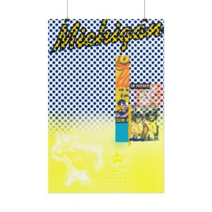 "UMICH" rolled poster
